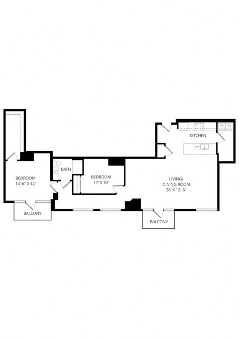 a floor plan of a house with two floors and a staircase
